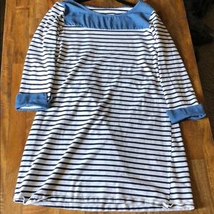 Black and white stripe dress